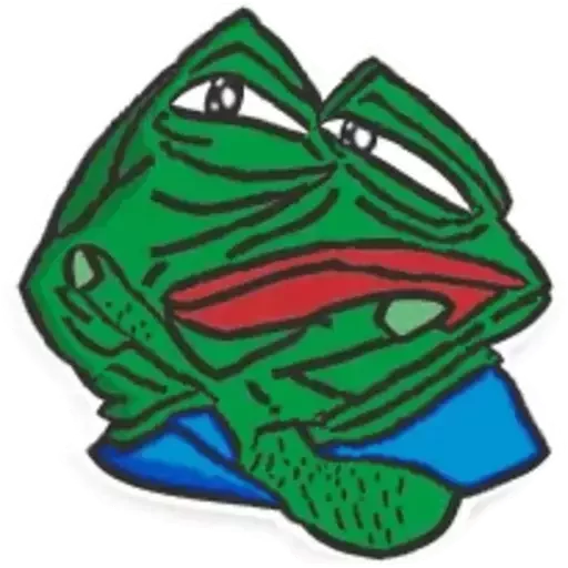 Distortion Pepe emoji 🤔