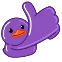 Telegram emojisləri Duck Purple