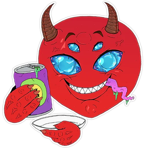 Telegram stickers демон саня