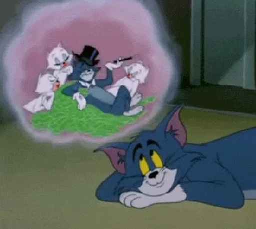 Telegram Sticker «dope Tom & Jerry» 🤑
