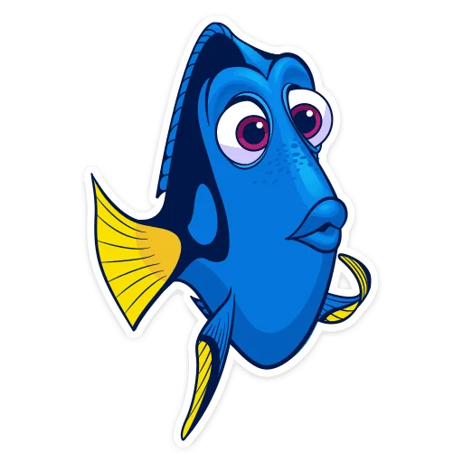 Стикер Telegram «Рыбка Дори» ?