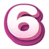 Purple font emoji 6⃣
