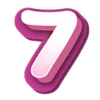 Purple font emoji 7⃣
