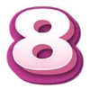 Purple font emoji 8⃣