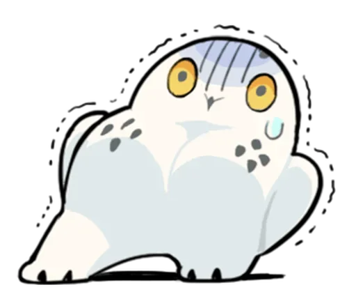 Energetic Snowy Owls sticker 😨