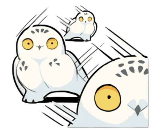 Energetic Snowy Owls sticker 🏃‍♀