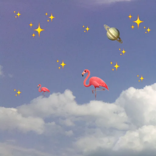 emoji in the sky  pelekat 🦩