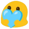 Telegram emoji light blue