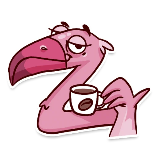 Flamingo sticker ☕️