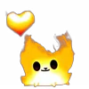 Telegram emojis Flamy Cat Emoji