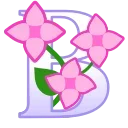 Эмодзи телеграм Flowers Font
