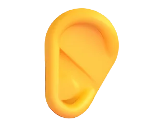 Fluent Emoji #5  stiker 👂