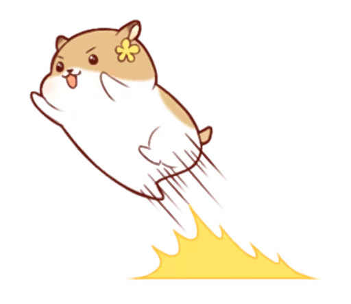 Fluffy Hamster Girl stiker 🐹