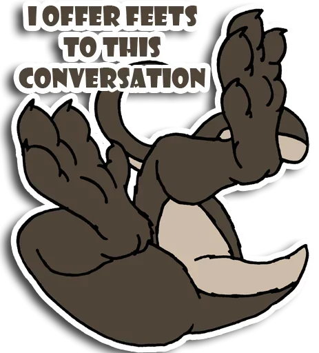 Telegram stickers Foot Fluffy