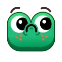 Frog Emoji Pack  stiker 😟
