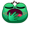 Frog Emoji Pack  pelekat 🥱