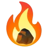 fire 1 emoji 🪨
