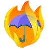 fire 2 emoji ☔️