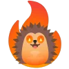 fire 2 emoji 🦔