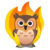 fire 2 emoji 🦉