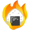 fire 2 emoji 🍙