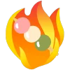 fire 2 emoji 🍡