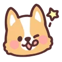 fluffy corgi emoji 😘