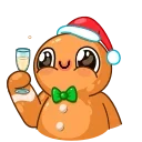 Telegram emojis Gingerbread Man