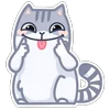Telegram emoji Персик Серый