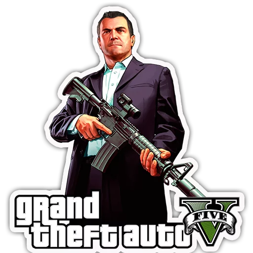 Стикер Grand Theft Auto - S4T.tv ️