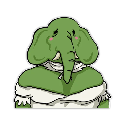 Человек зеленый слоник sticker 👰