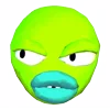 Random green emoji 👄