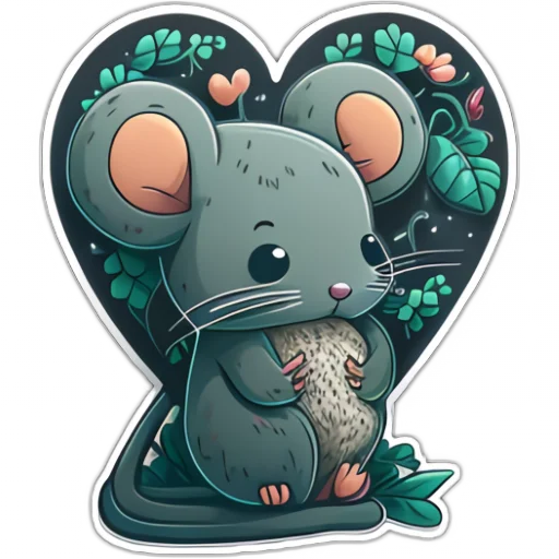 Neural mouse sticker ❤️