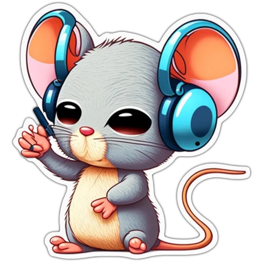Neural mouse sticker 🎧