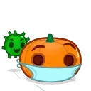 Halloween Pumpkin stiker 🦠