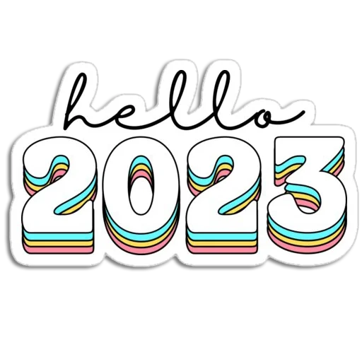 Hello 2023. Стикеры 2023 года. Привет 2023. Стикеры новый год 2023. Красивые Стикеры с 2023 годом.