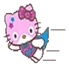 Эмодзи Hello Kitty Emojis 🦸‍♀️