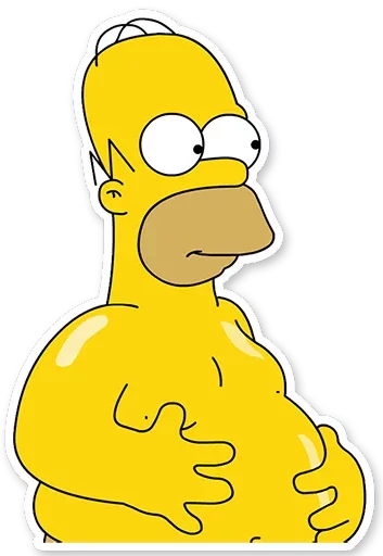 Homer Simpson sticker.