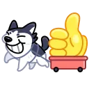 Siberian Husky emoji 👍