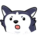 Siberian Husky emoji 😮