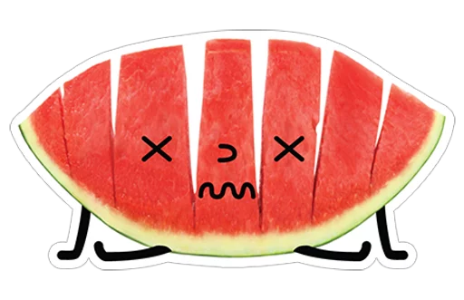 watermelon emoji 😠