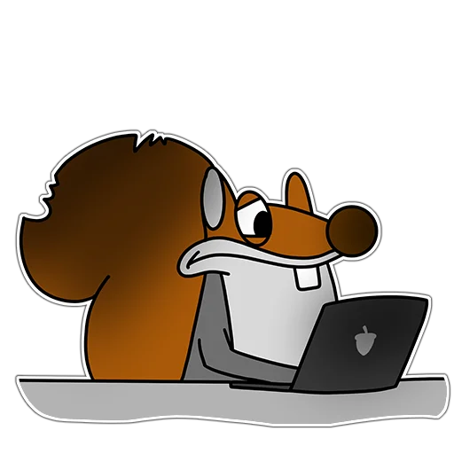Telegram Sticker «Squirrels» 👨‍💻