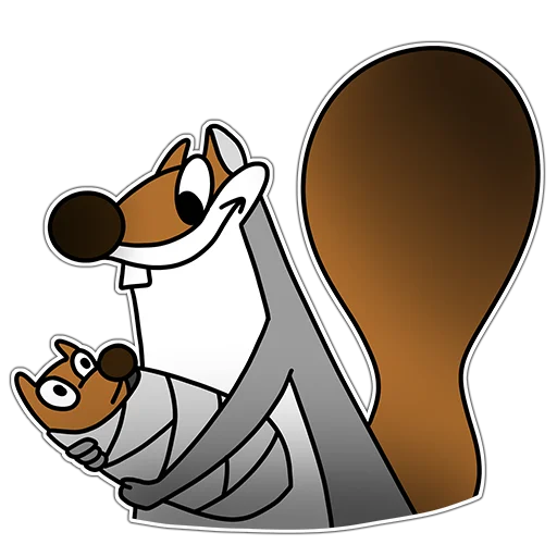 Telegram naljepnica «Squirrels» 👩‍👦