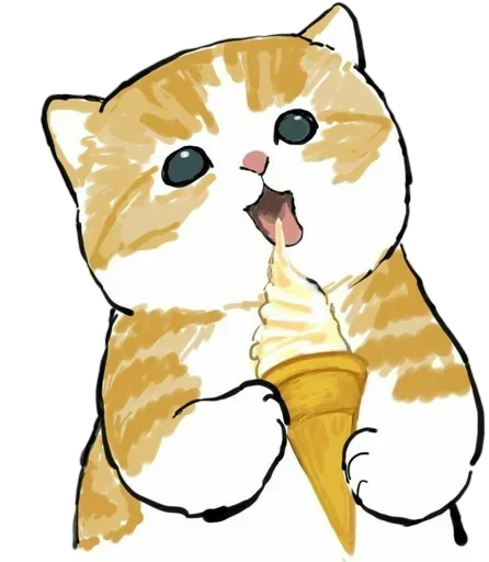 Kittens mofu_sand stiker 🍦