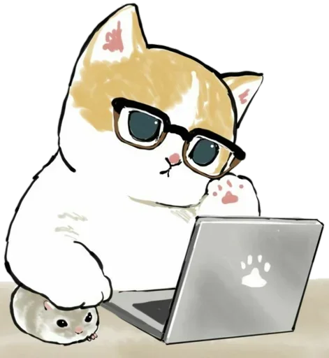Kittens mofu_sand sticker 👩‍💻