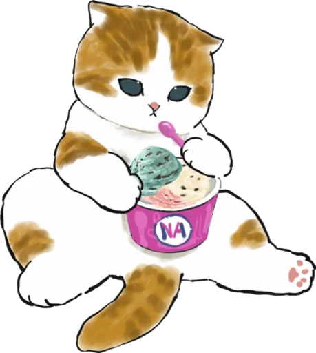 Стикер Kittens mofu_sand 3 🍧