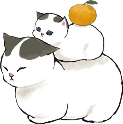 Kittens mofu_sand 3 sticker 🍊