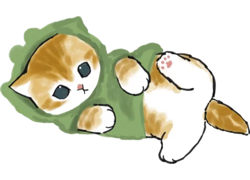 Стикер Kittens mofu_sand 3 👕