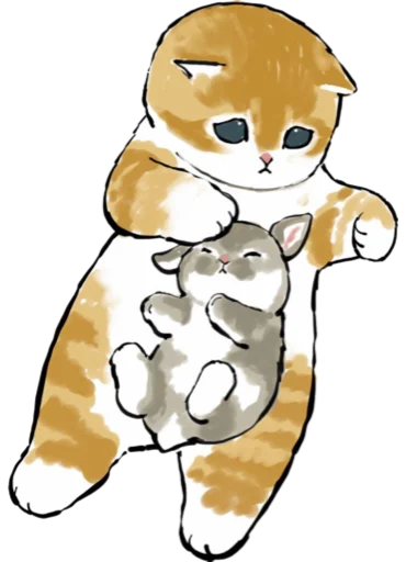 Стикер Kittens mofu_sand 3 🐰