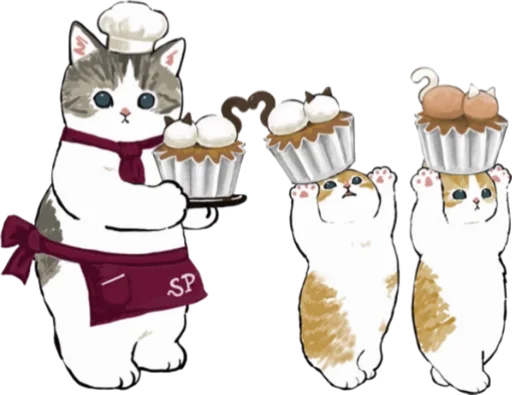 Kittens mofu_sand 3 sticker 🧁